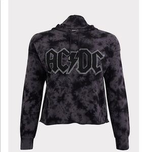 Torrid AC DC Cropped Hoodie Size 00